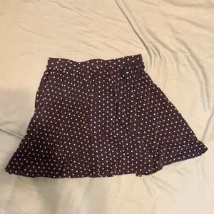 polka dot navy circle skirt